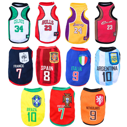 Football Jersey Vest for Dogs