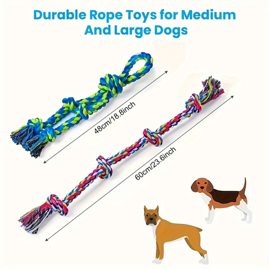 Tough Rope Tug-of-War Dog Toy — All Sizes