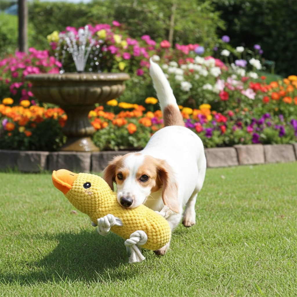 Chewing And Teeth-cleaning Plush Pet Toy With Sound